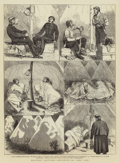Military Sketches, Incidents of Camp Life by Alfred Chantrey Corbould